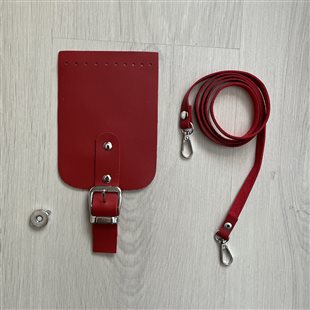 Sada na kabelku - crossbody - červená